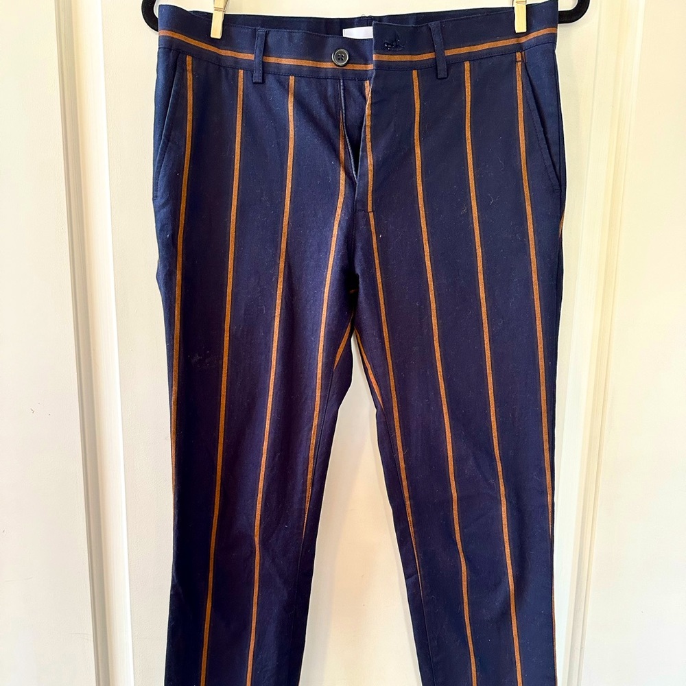 Topman Pinstripe Pants, 30